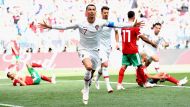 Уже четыре гола после двух игр чемпионата мира забил португальский нападающий Криштиану Роналду